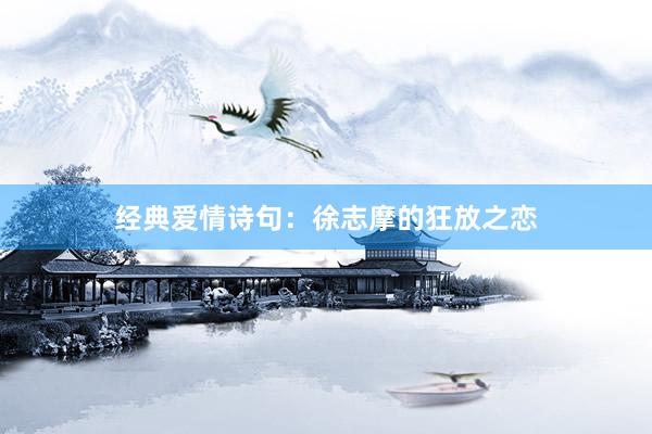 经典爱情诗句：徐志摩的狂放之恋